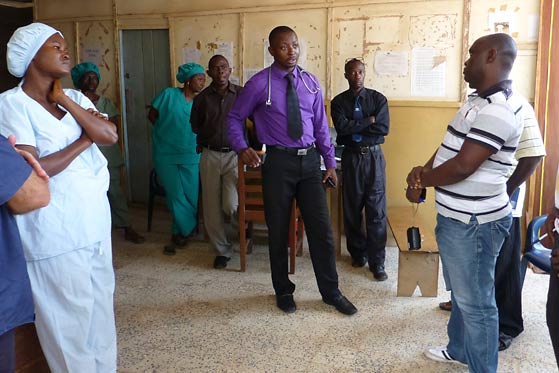 Dr Donald Grant on Lassa ward in Kenema Government Hospital, Sierra Leone - Photo: Catherine Grant